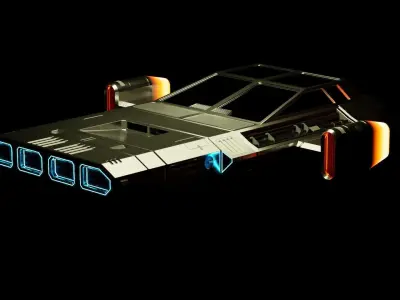 Sci-Fi Flying Vehicle 3D model