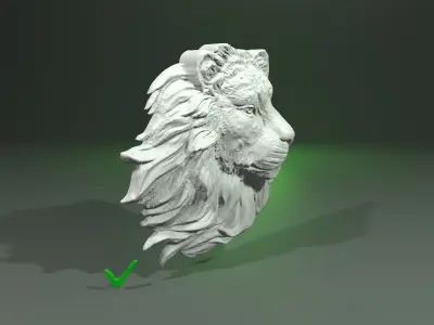 Lion for CNC or 3D print 3D print model