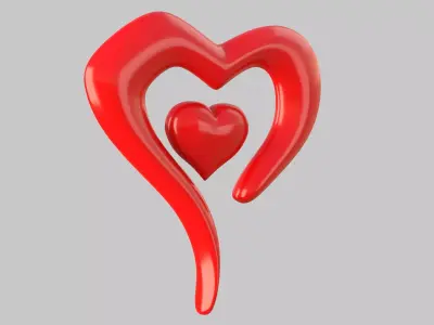 Heart icon v 03 3D model