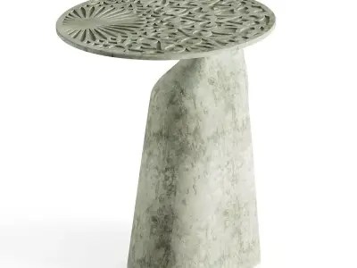 Engraved Concrete Table 3D model