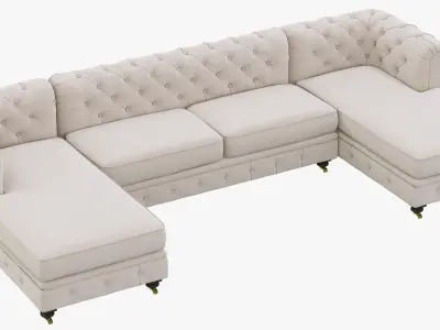 Restoration Hardware Kensington Upholstered U-Chaise Sectional 3D model