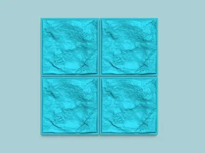 Wall Panel A21 Rock Stone - Interior Design Decoration 3D print model