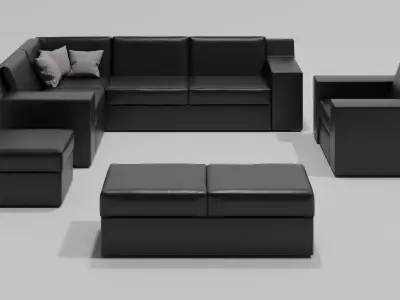Moderno  furniture set 3D Model Pack