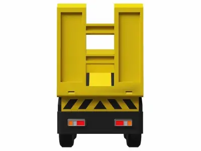 Toy Flatbed Semi Trailer 3D model
