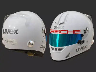 Helmet UVEX FP5 white 3D model