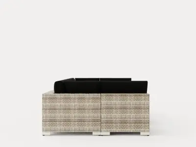 Bahamas Lounge Group 6 Seater Table M Shelf Low-poly 3D model