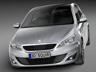 Peugeot 308 2014 3D model