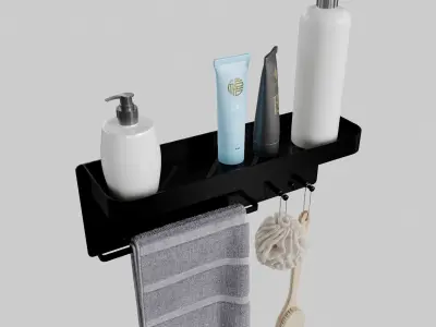Bath Shelves Low-poly 3D model