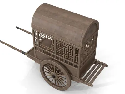 China Cargo Trolley Low-poly 3D model