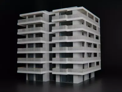 Free Blender Modern Villa White Free 3D model