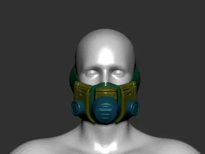 helmet high poly sculpt 3d printable  3D model 2
