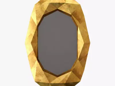 Arteriors home fallon gold leaf mirror 3D model