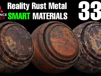 33 Reality Rust Smart Material Pack for Substance Painter Texture