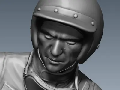 Steve McQueen Car Driver Vintage 3D print model