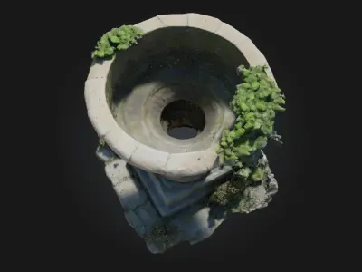 Stone Garden Elegance  Tranquility Carved in Stone 3D model