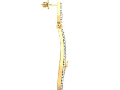 Women Earring 3DM STL OBJ FBX Render Details 3D print model 7
