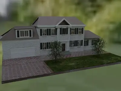 Modern  realistic house 3D model