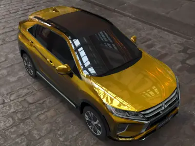 mitsubishi eclipse cross yellew  3D model