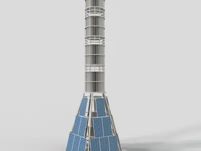 Solar Battery 3D model