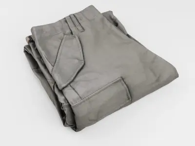 Green military hiking  army outdoor pants uniform 3D model