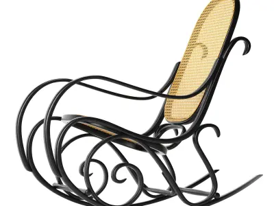 Vintage Rocking Armchair 3D model