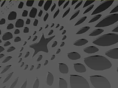 Peacock Pattern CNC Panel  Free 3D model