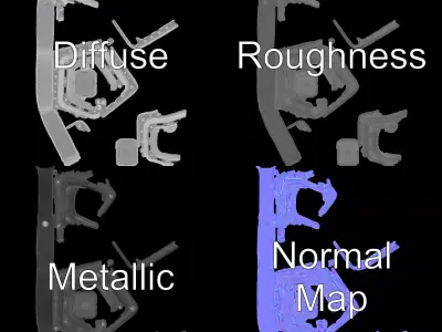 Futuristic Vault Door Model Pack Low-poly 3D model