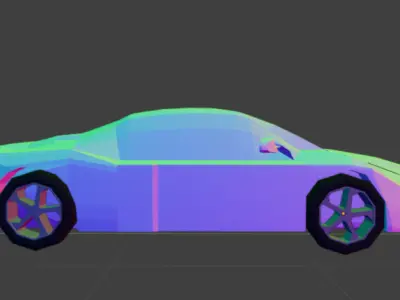 Audi R8 Lowpoly car Low-poly 3D model