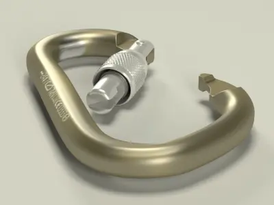 Climbing carabiner 3D model