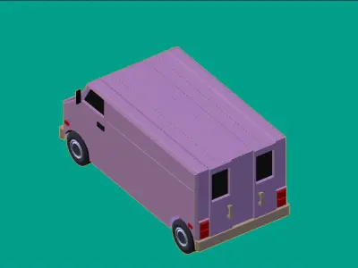 low poly bus smale Low-poly 3D model