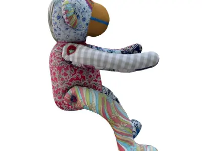 Toy Monkey Low-poly 3D model