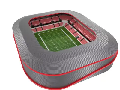 American Football Stadium Low-poly 3D model 19