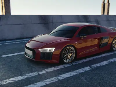 Audi R8 V10 Plus 2016 3D VRAY  model 3D model