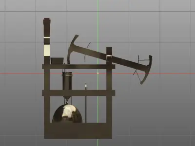 Toy Steam Engine Free 3D model
