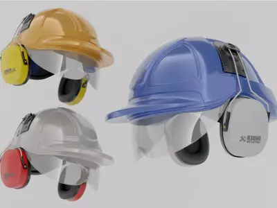 Work Helmet Low-poly 3D model