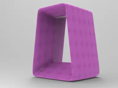 Oblo Stool Low-poly 3D model