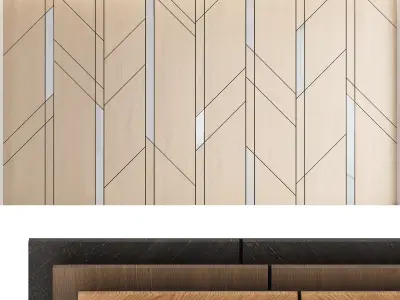 Decorative wall panel set 11 3D model