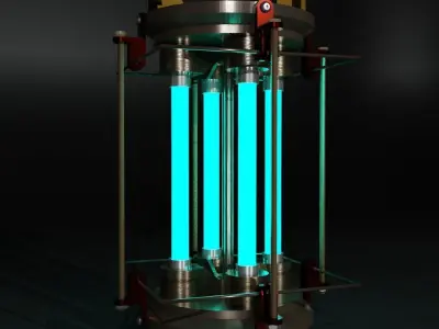 Sci Fi Energy Lamp  Low-poly 3D model