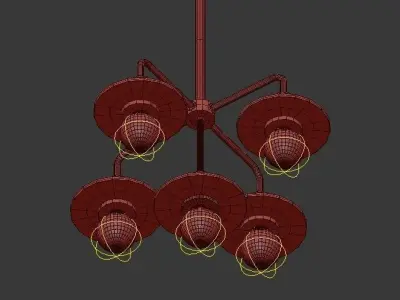 Corrigan Studio Rocco 5 Light Sputnik Chandelier  3D model
