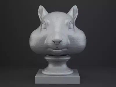 Chipmunk Bust - Animal Figurine 3D print model