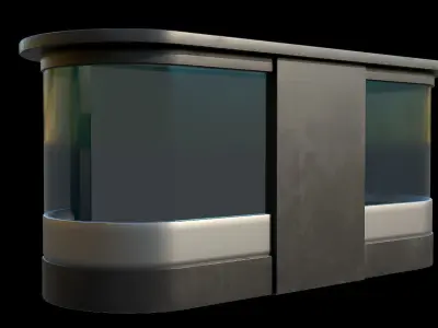 Game Ready Bus Stop 24 Low-poly 3D model