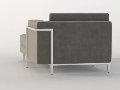 Davenport Bi Sectional Chaise Daybed 3D model