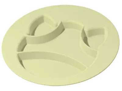 Cartoon Kids Partition Plate 3D print model