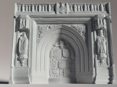 Photogrammetry Cathedral Main Door Low-poly 3D model