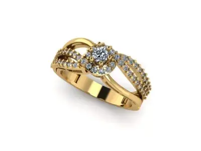 Beautyful Solitair Ring 3D print model