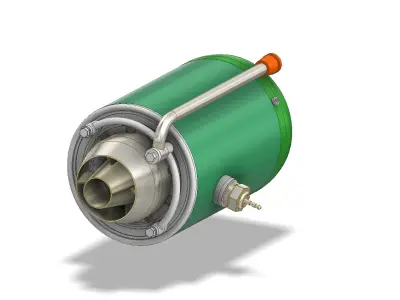 Turbojet engine 3D print model