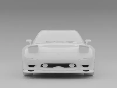 Mazda RX-7 FD3S Low-poly 3D model