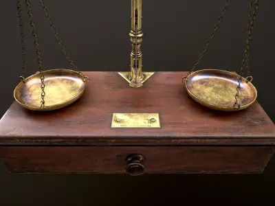 Antique Scales Low-poly 3D model