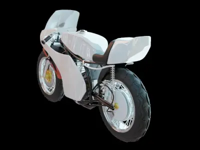 Old motogp yamaha yzr500 - motorcycle  3D model