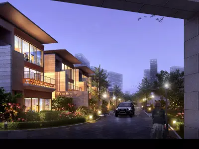 3D model of 2022 luxury fashion villa exterior 04 3D model